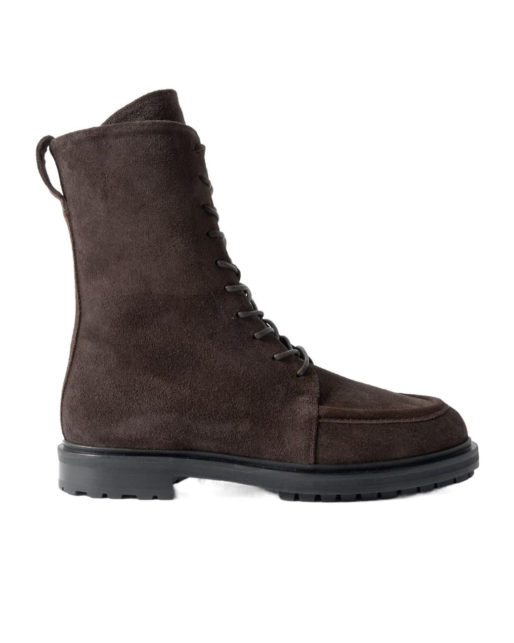 Aeyde Brown Solid Color Suede Ankle Boots