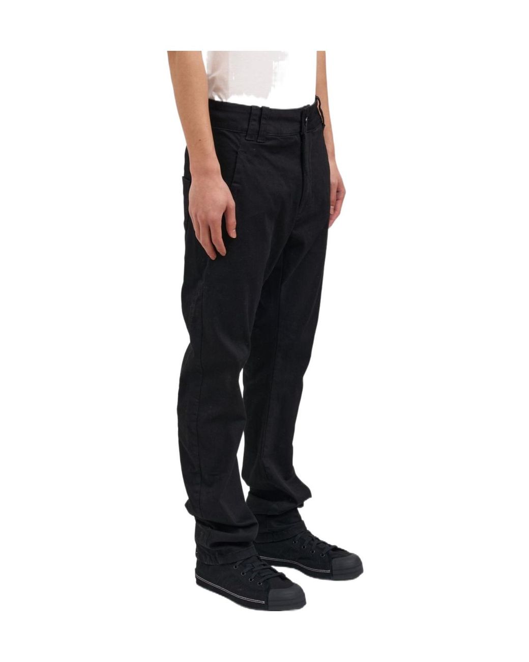 Thom Krom Black Barrel-Leg Jeans for men