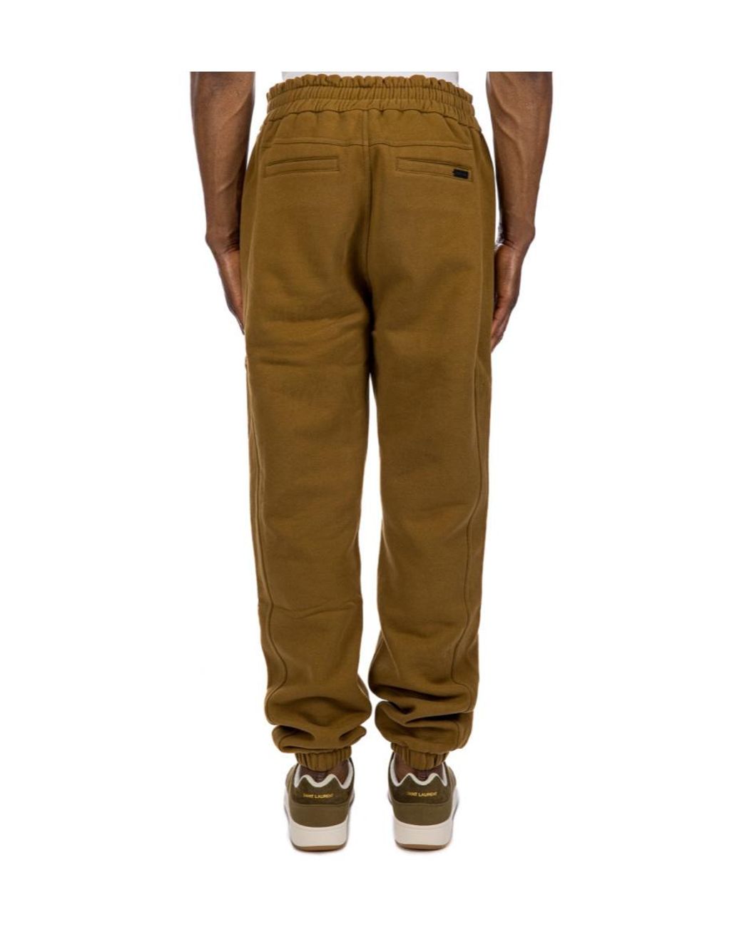 Saint Laurent Green Drawstring Slim Fit Pants for men