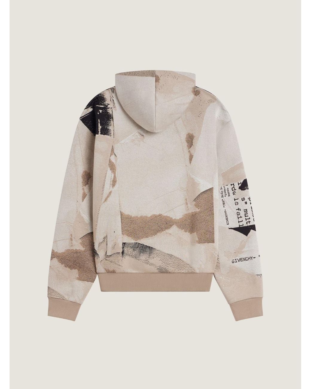 Givenchy Multicolor Couture Seam Hoodie With Ripped Papers Jacquard for men