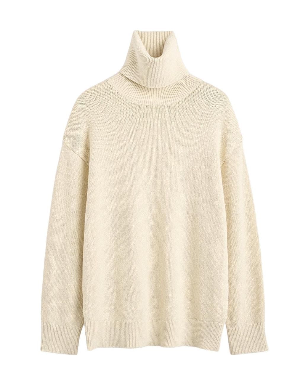 Totême Natural Longline Turtleneck Ecru