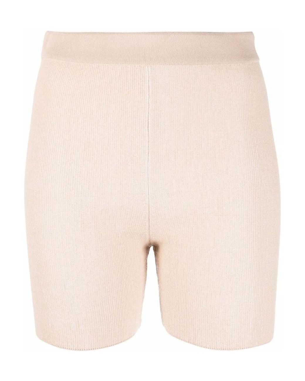 Jacquemus Natural Elastic Belt Shorts