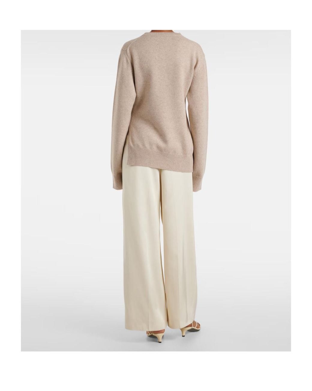 Jil Sander Natural Wool And Cashmere Sweater