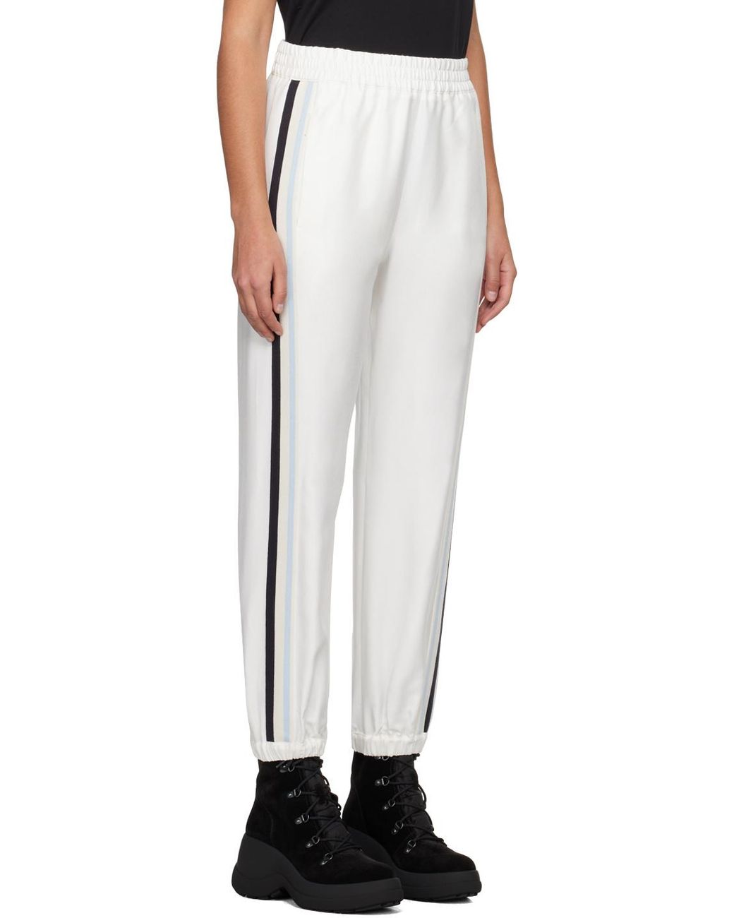 Moncler Gray Logo Patch Drawstring Sweatpants