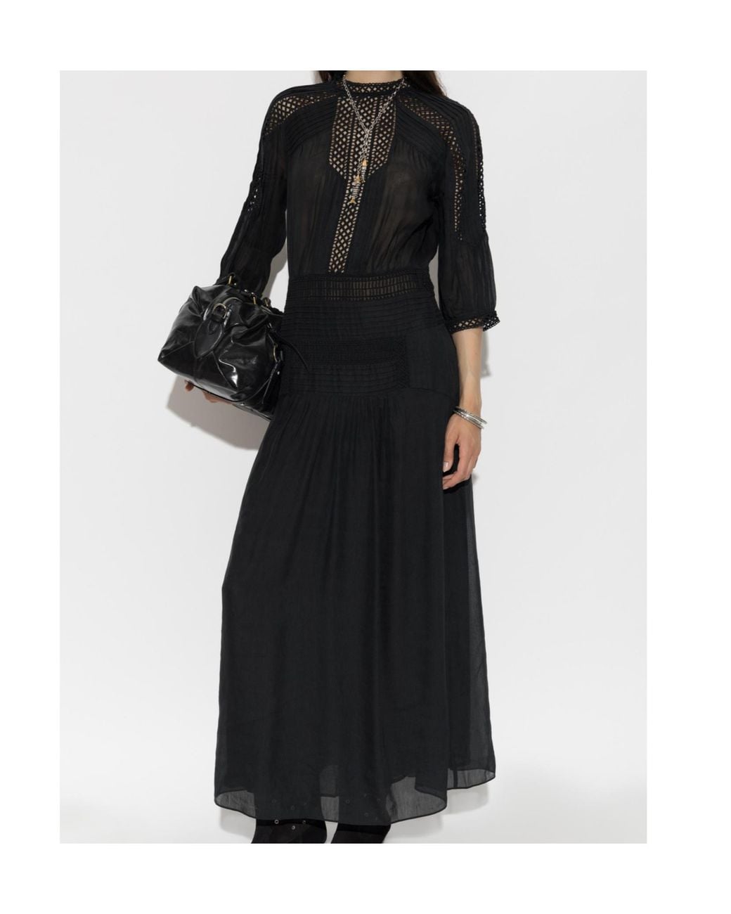 Isabel Marant Blue Isabel Marant Étoile Pamena Lace-Panel Dress