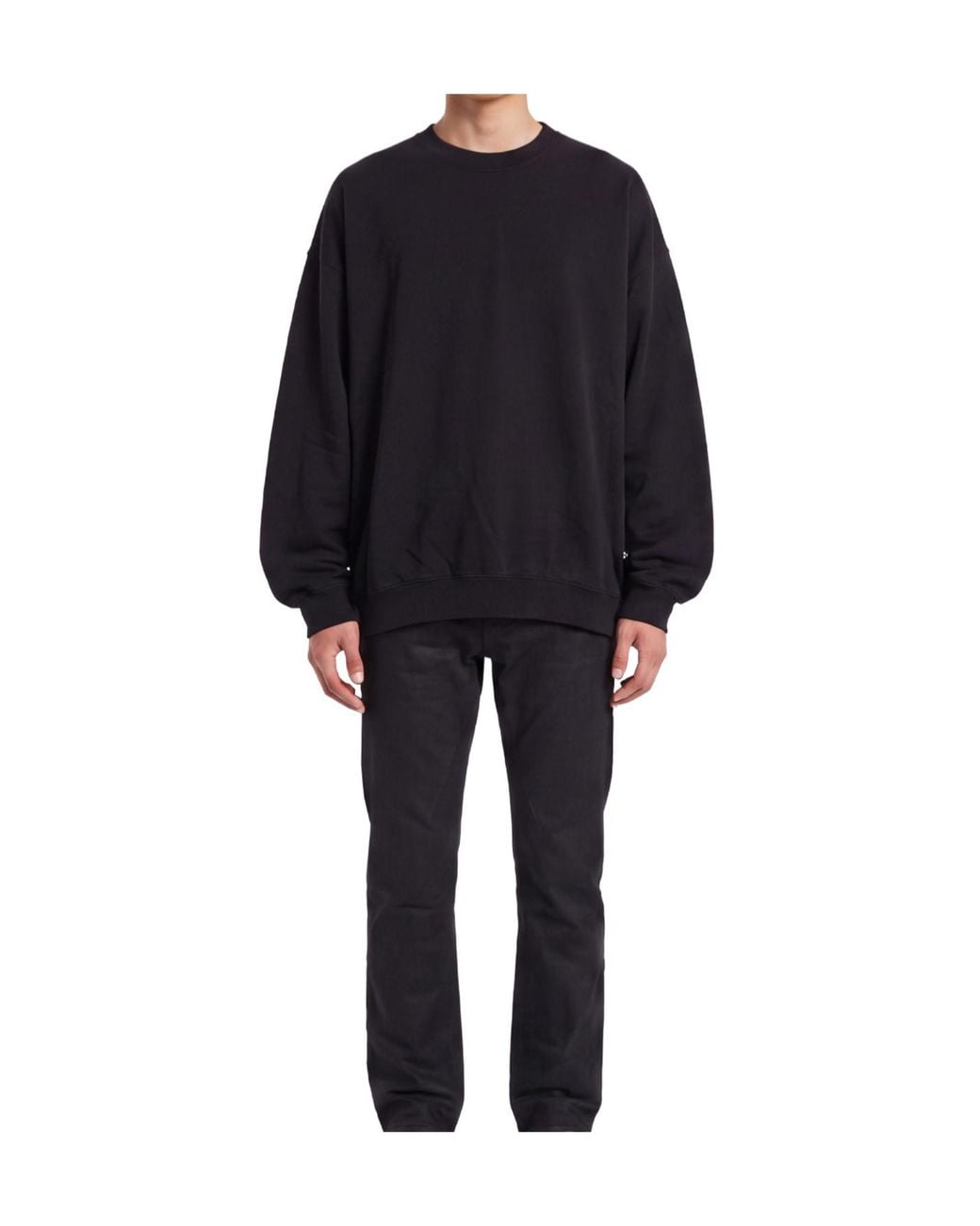 Rick Owens Black Long-Sleeve Sweatshirt for men