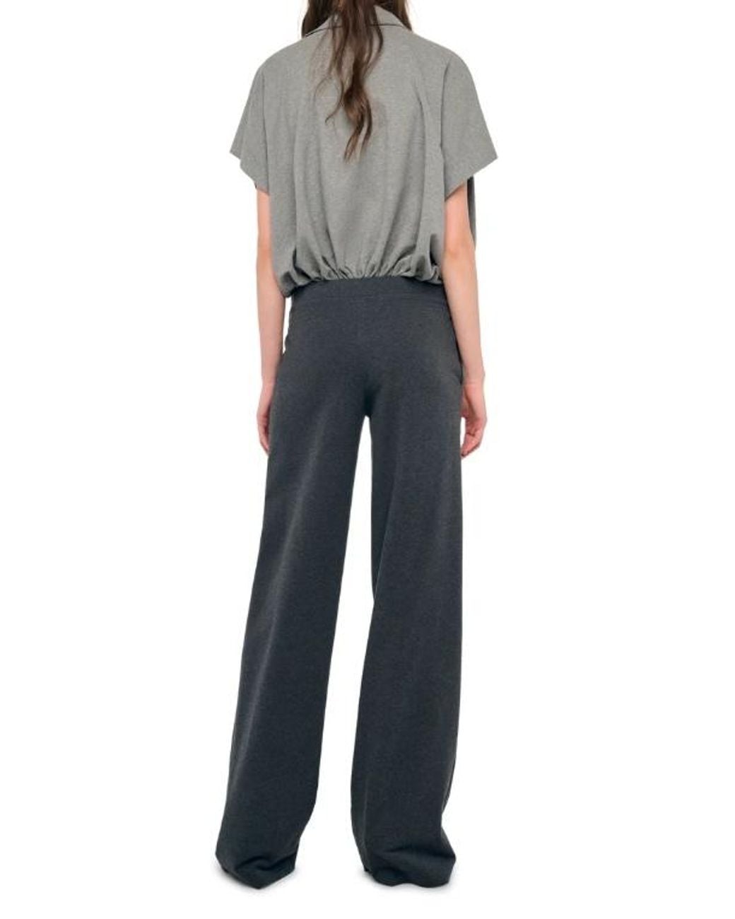 Norma Kamali Blue Wide-Leg Trousers