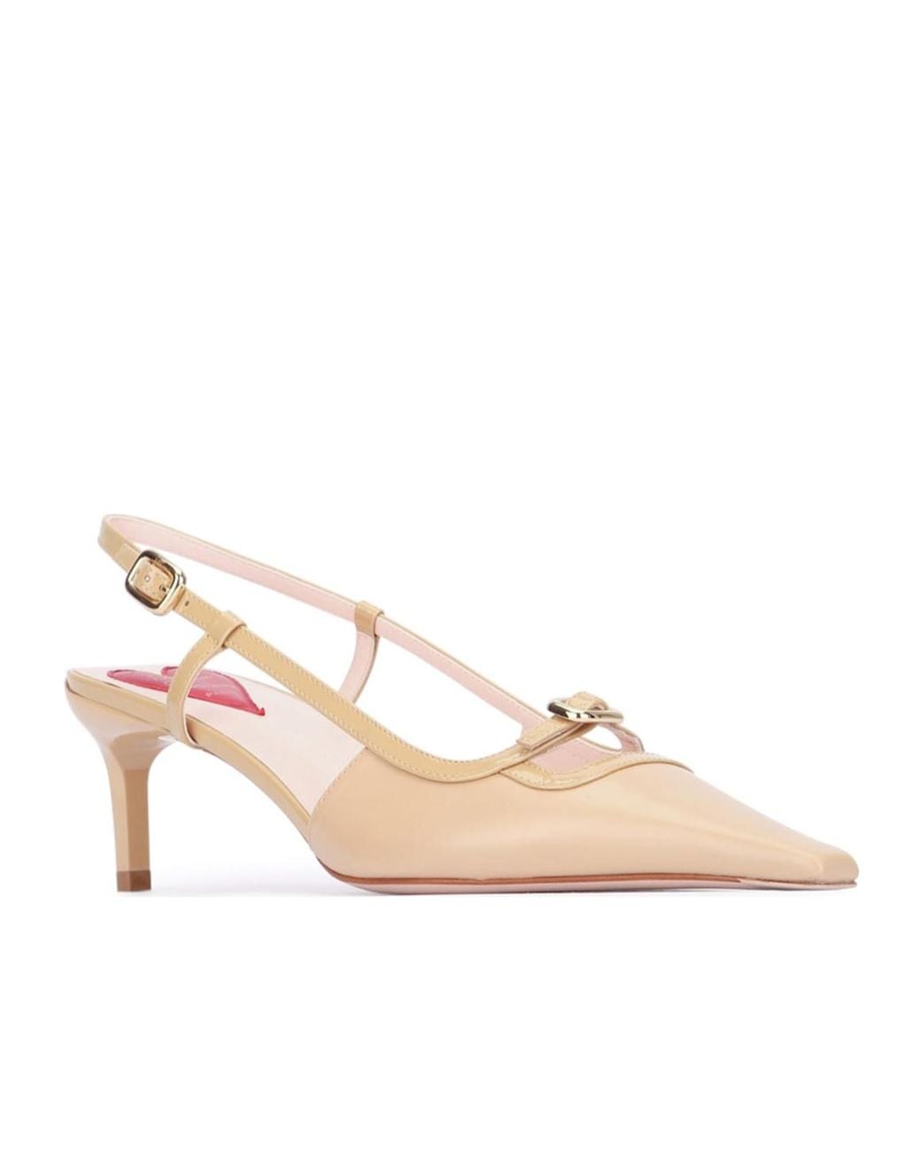 Roger Vivier Natural Viv Canard Slingback Pumps