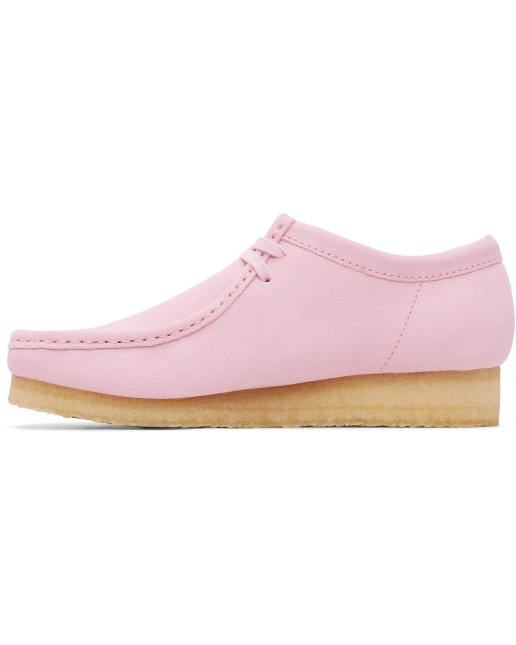 Clarks Pink Wallabee Derby Shoes for men