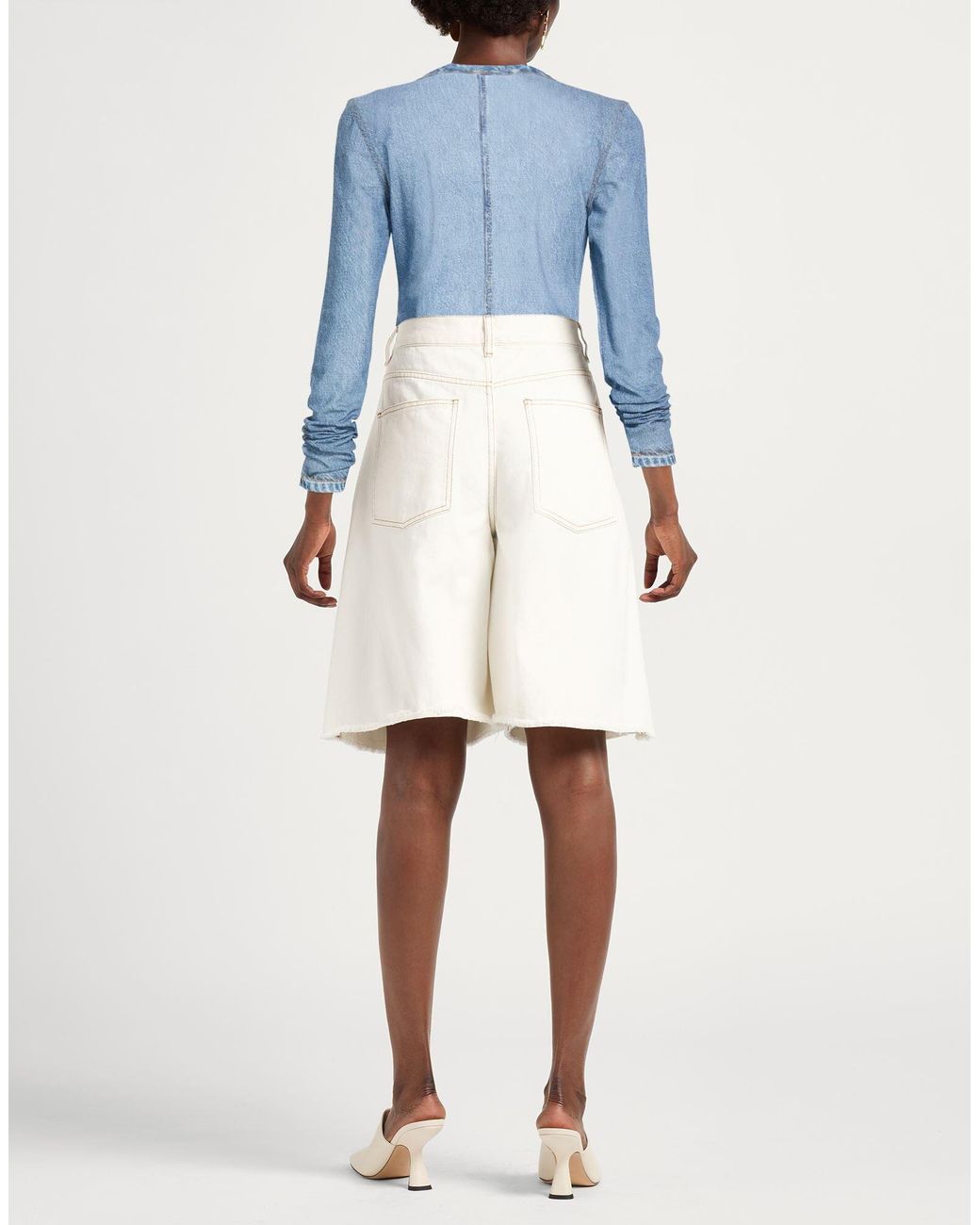 Rag & Bone Blue Solid Color Mesh Long-Sleeve Top