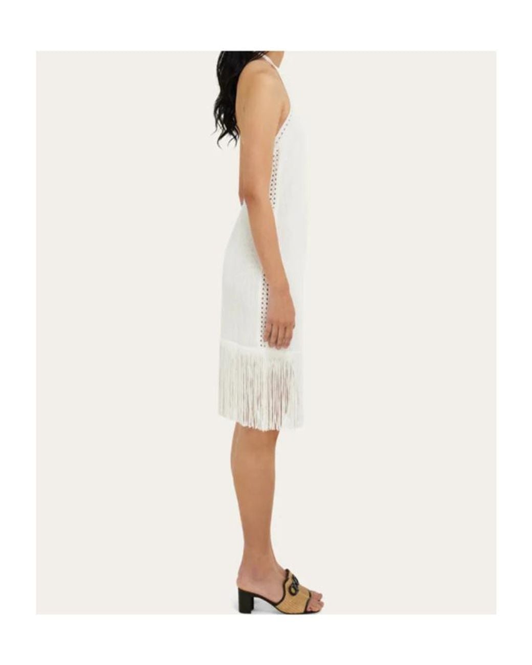 Ferragamo White Knitted Dress