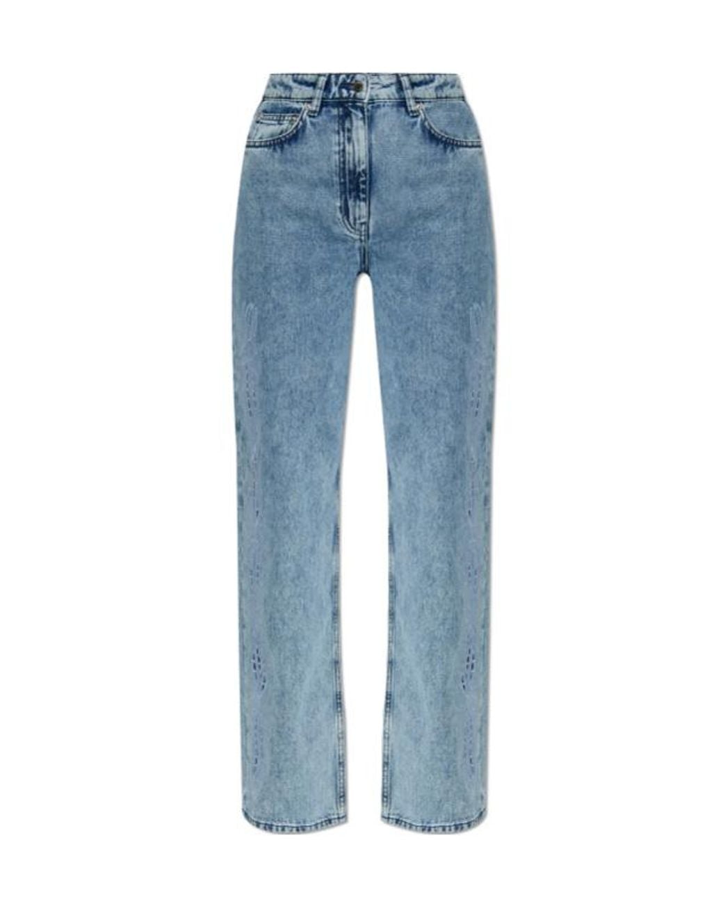 IRO Blue Embroidered Cotton Jeans