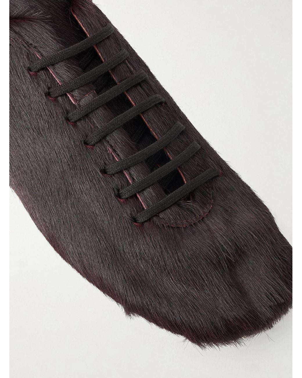Dries Van Noten Brown Calf-Hair Sneakers