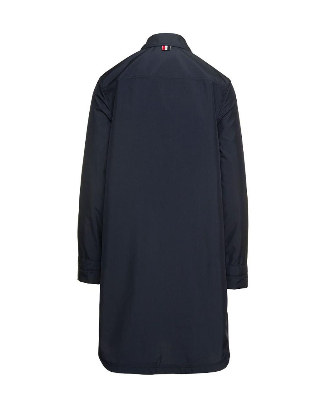 Thom Browne Blue Long Sleeved Button Fastened Coat