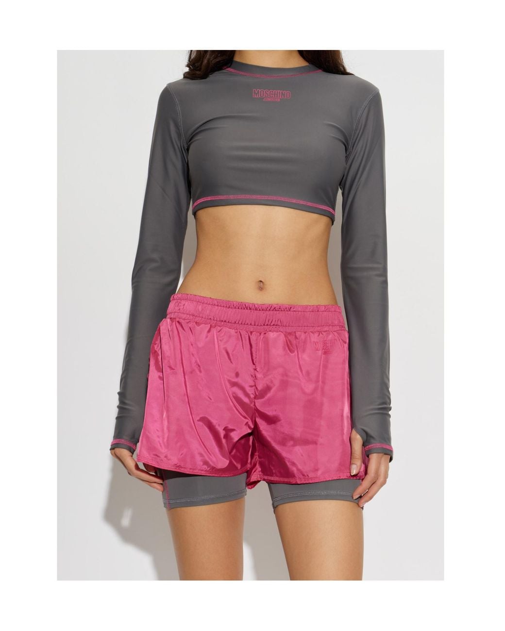 Moschino Gray Active Top
