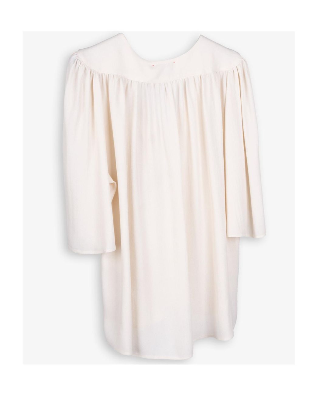 Forte_forte White Hammered-Texture Ring-Drape Top
