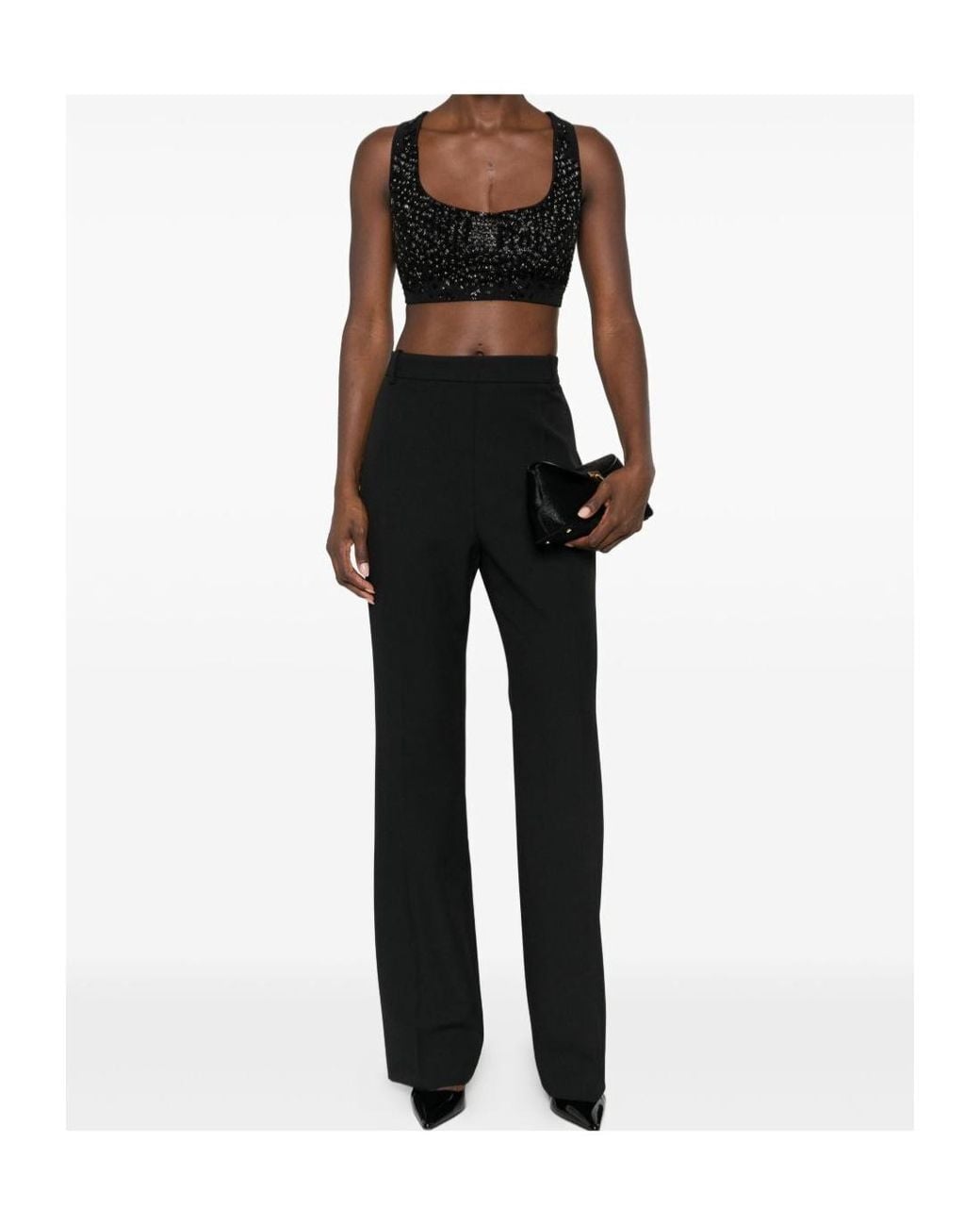 Pinko Black Belt Loop Trousers