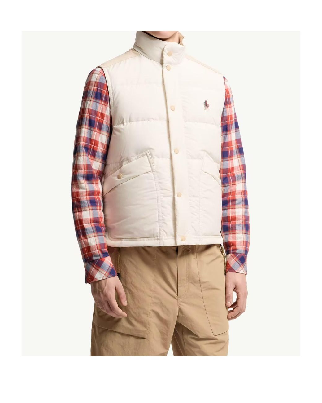 Moncler White Grenoble Scais Quilted Vest for men