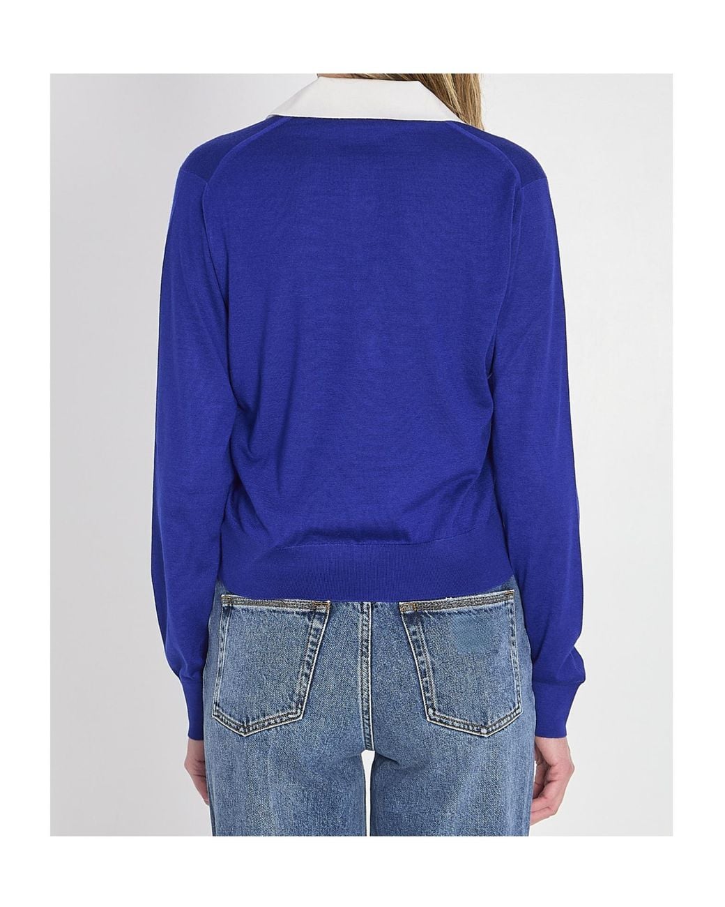 Céline Blue Polo Sweater