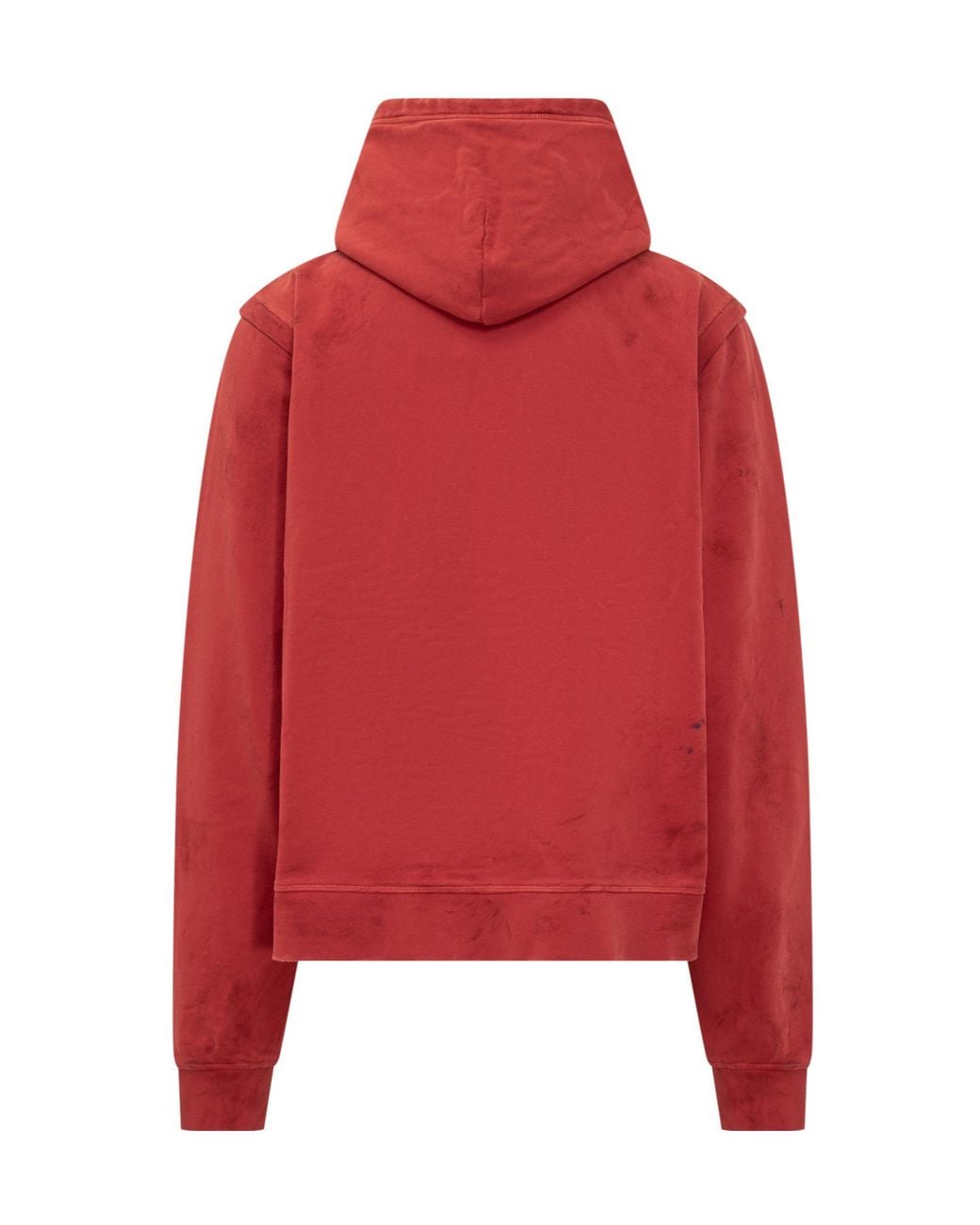 DSquared² Red Distressed Hoodie for men