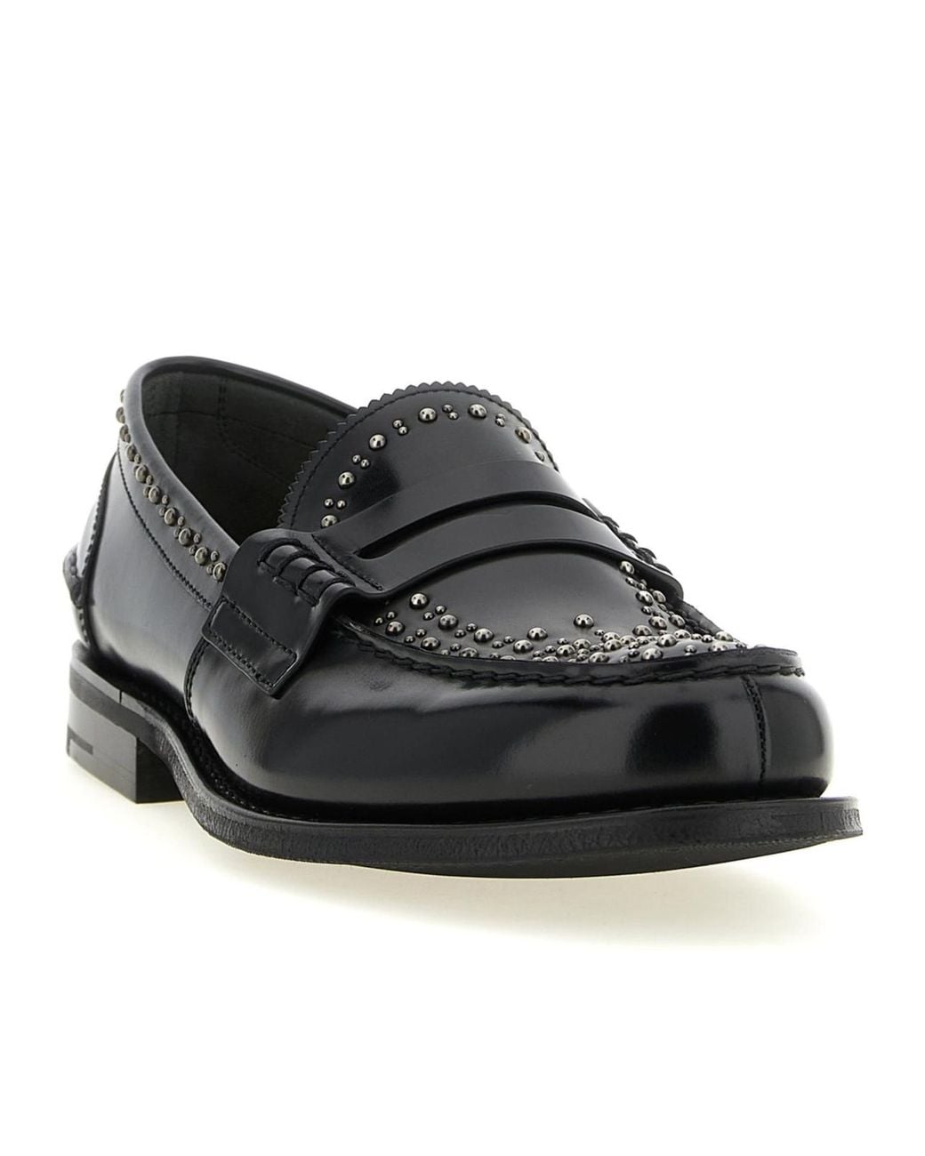 Church's Black Pembrey Met Studded Loafers for men