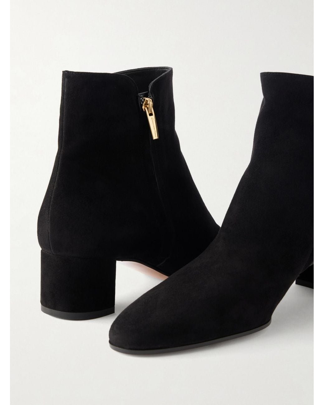 Gianvito Rossi Black Suede Ankle Boots