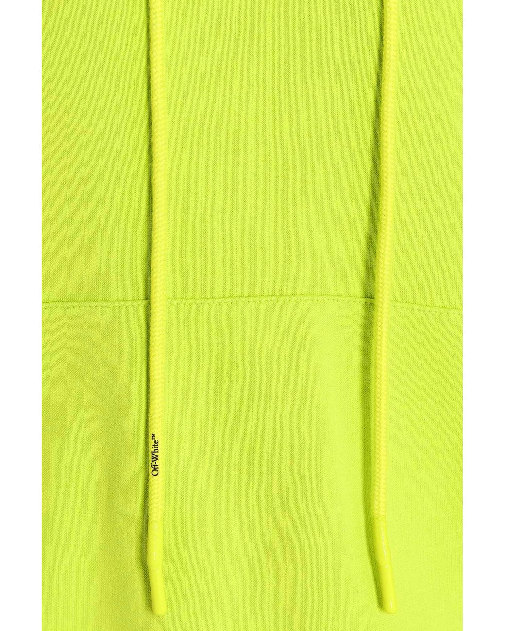 Off-White c/o Virgil Abloh Yellow Lime Sweatshirt Paper, Elastane for men