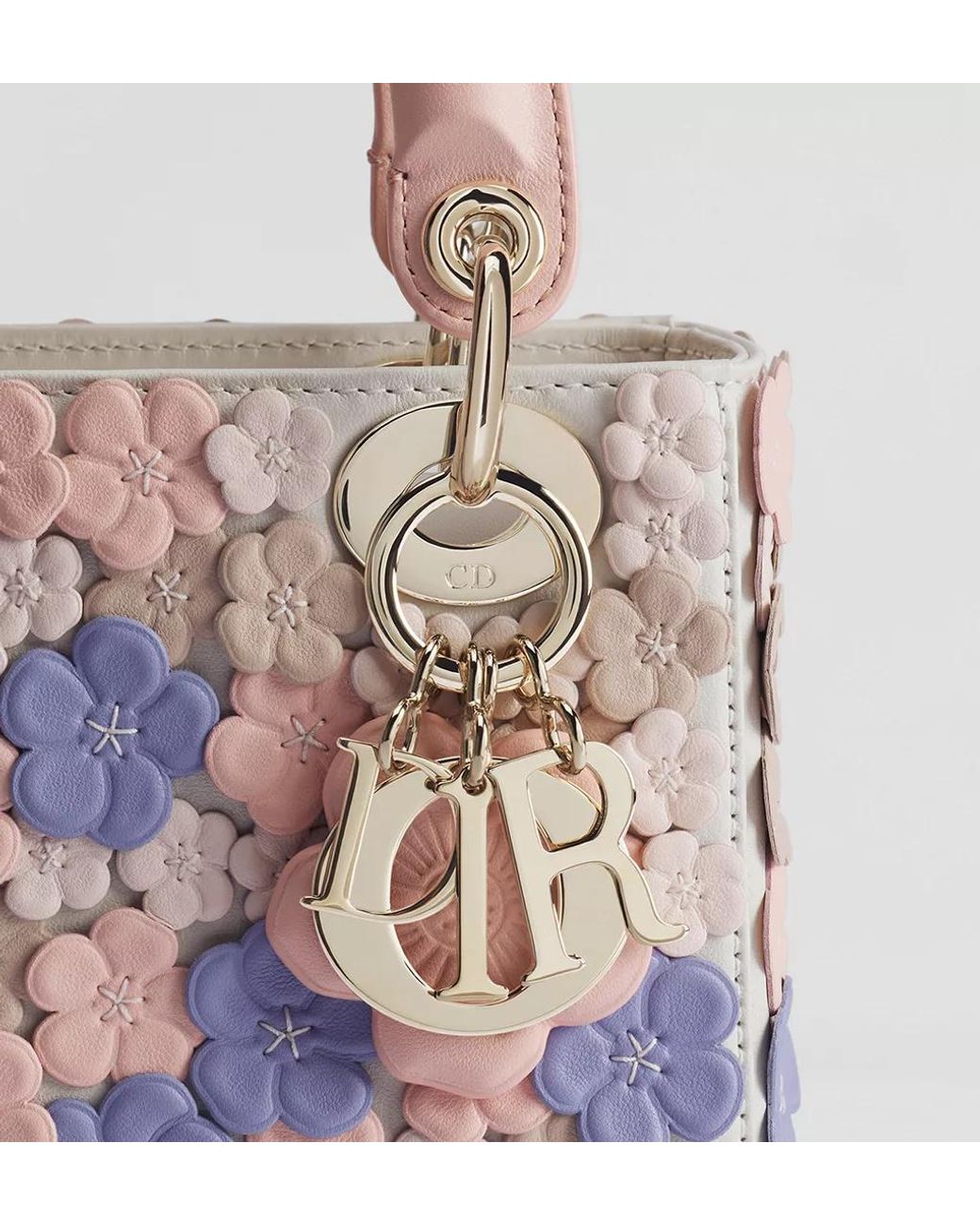 Dior Pink Mini Lady Bag With Strap