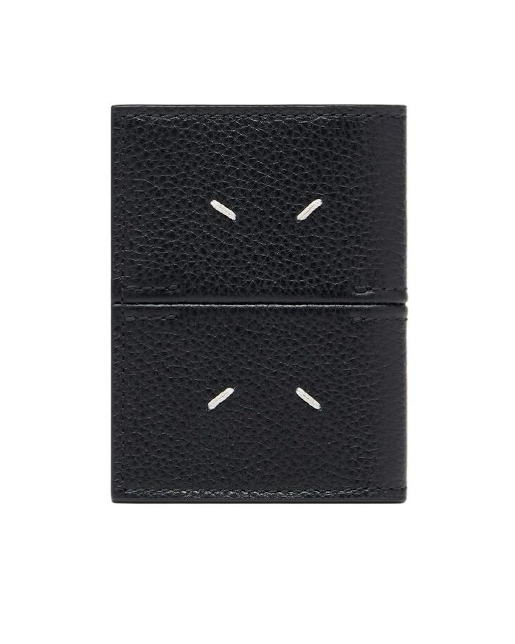 Maison Margiela Black Textured Bifold Wallet