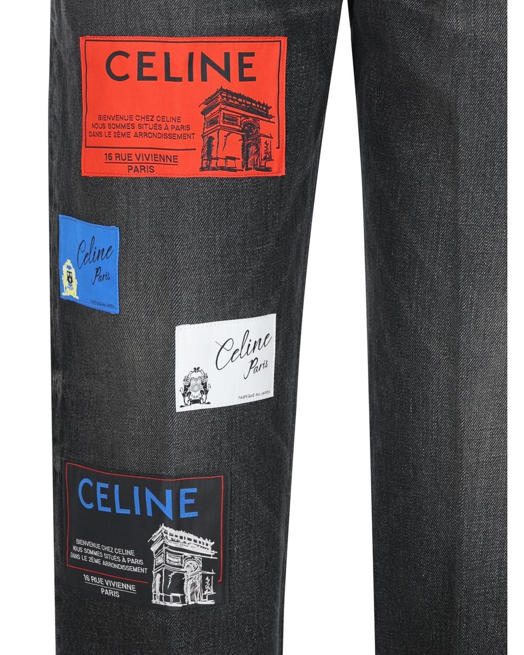 Céline Gray Belt-Loop Jeans