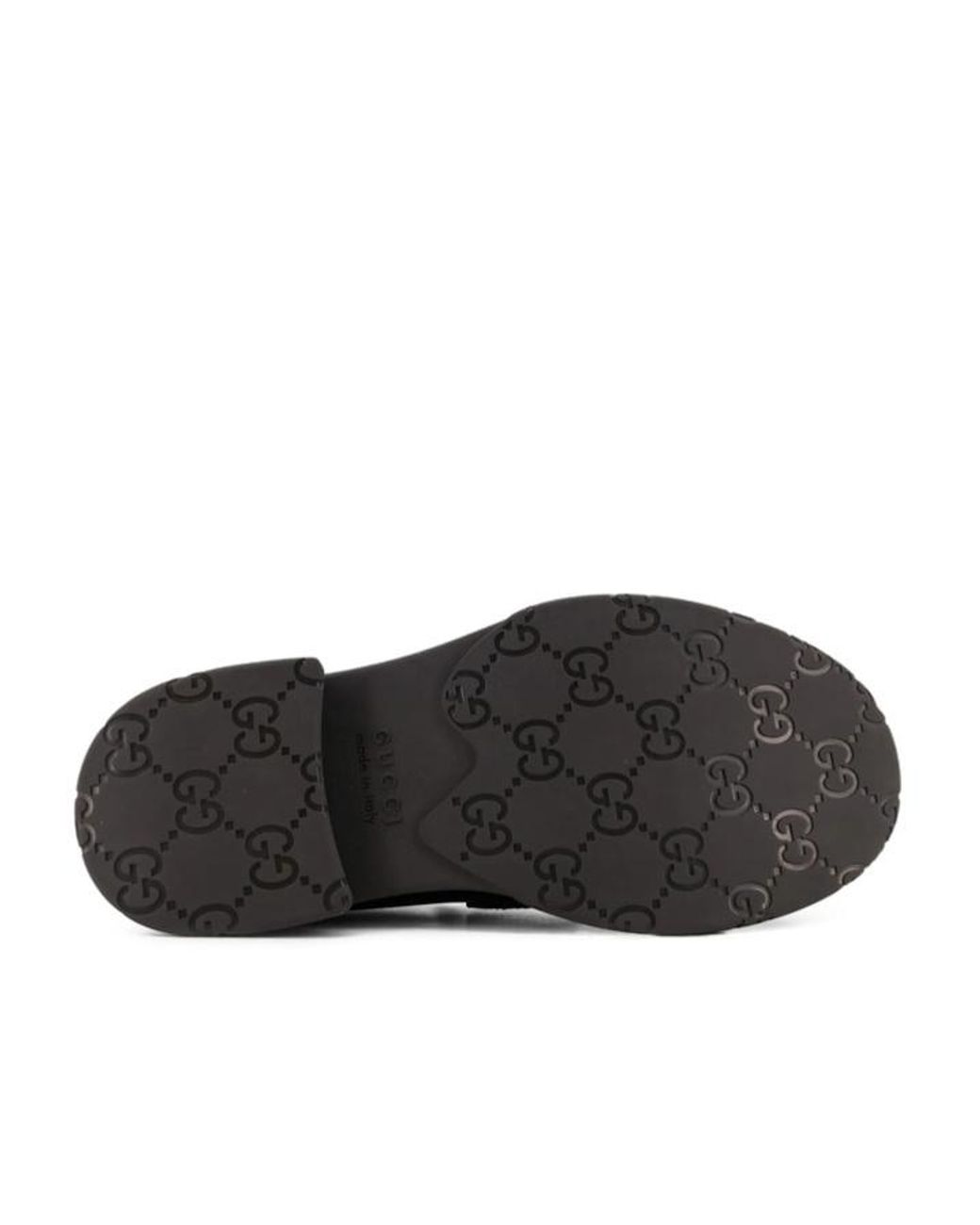Gucci Black Tonal Logo Loafers for men
