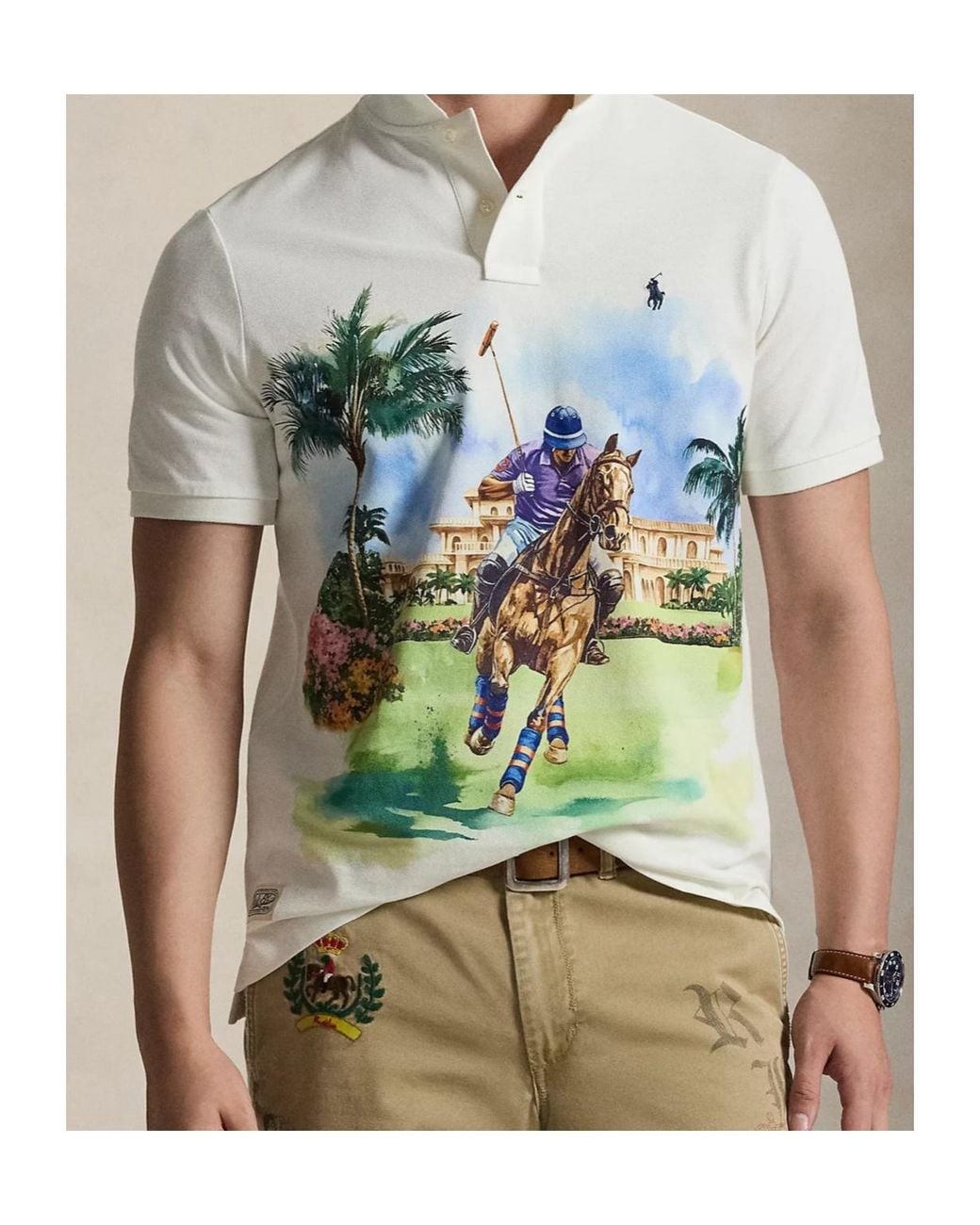 Polo Ralph Lauren White Short-Sleeved Polo Shirt for men
