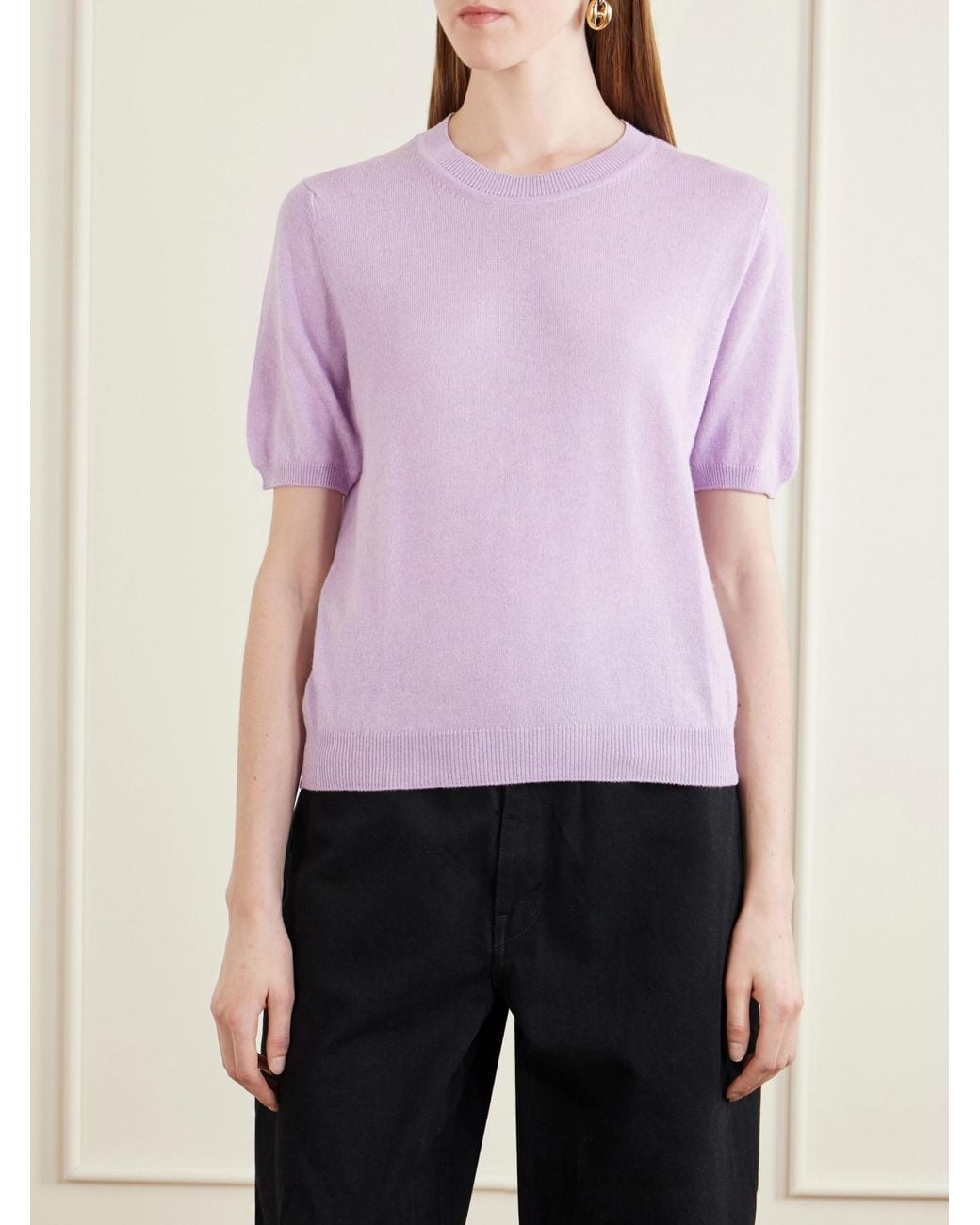 &Daughter Purple Cropped T-Shirt