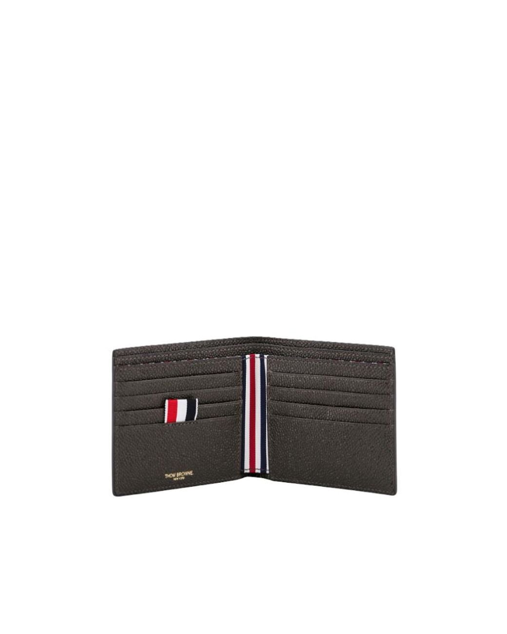 Thom Browne Black Pebble Textured Bifold Wallet for men