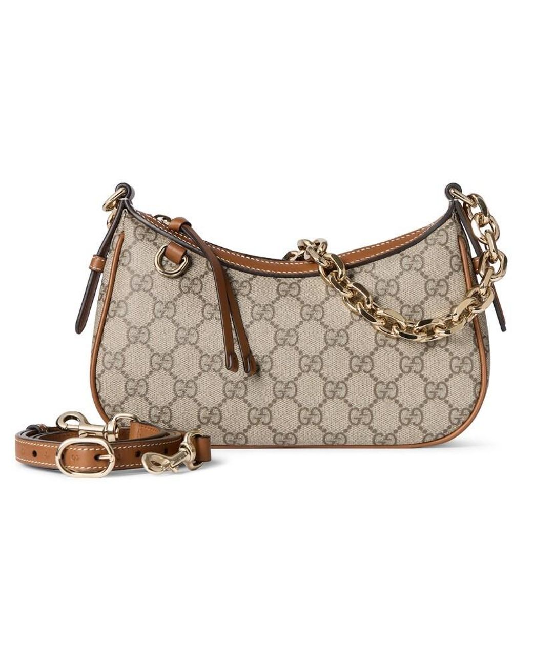 Gucci Gray Gg Emblem Small Shoulder Bag