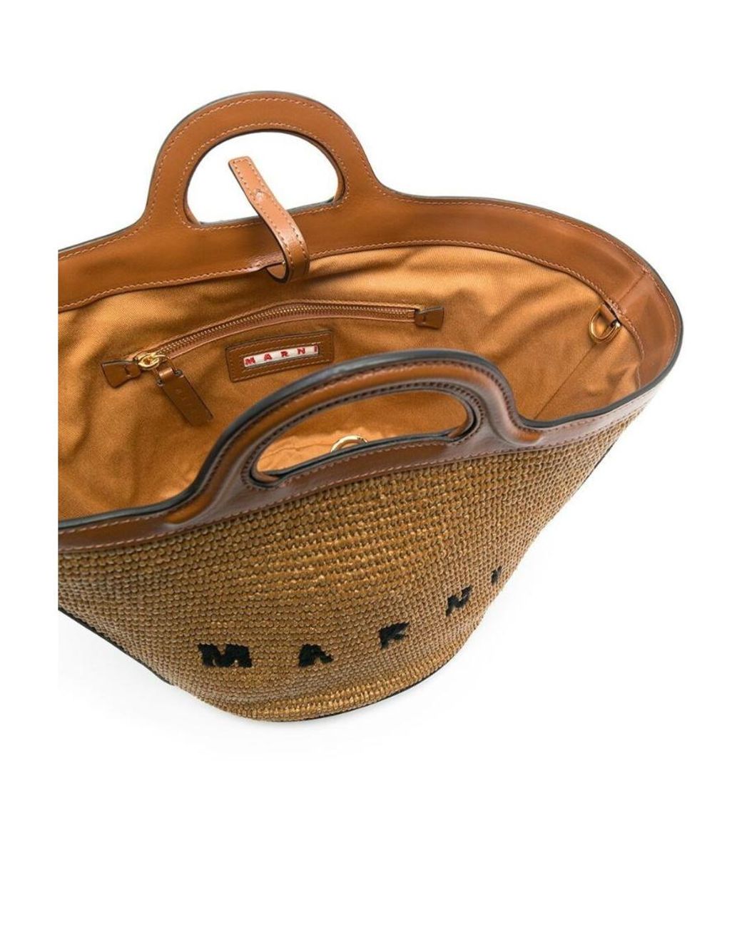 Marni Brown Tropicalia Small Tote Bag