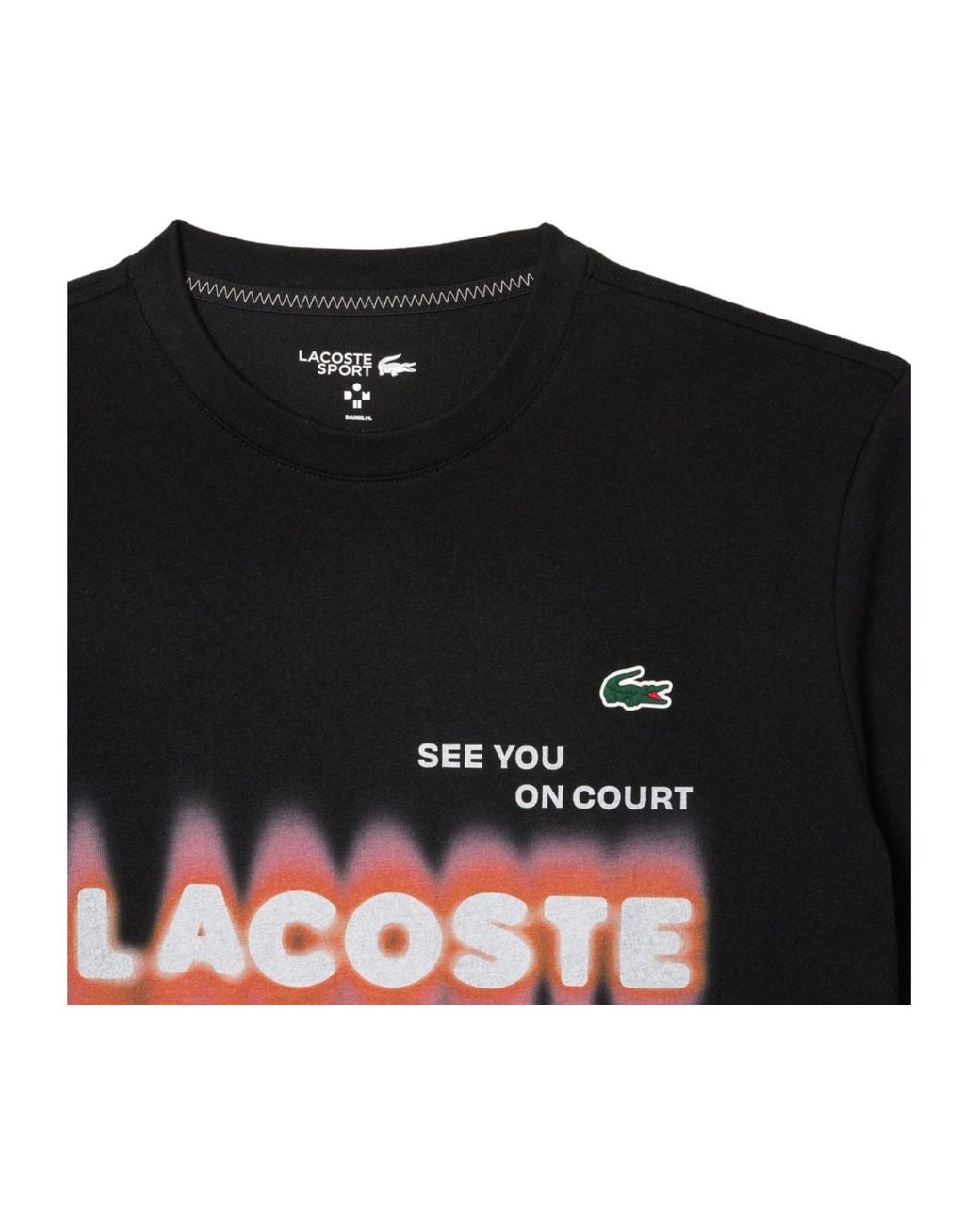 Lacoste Black Crewneck Shortsleeve Tshirt for men