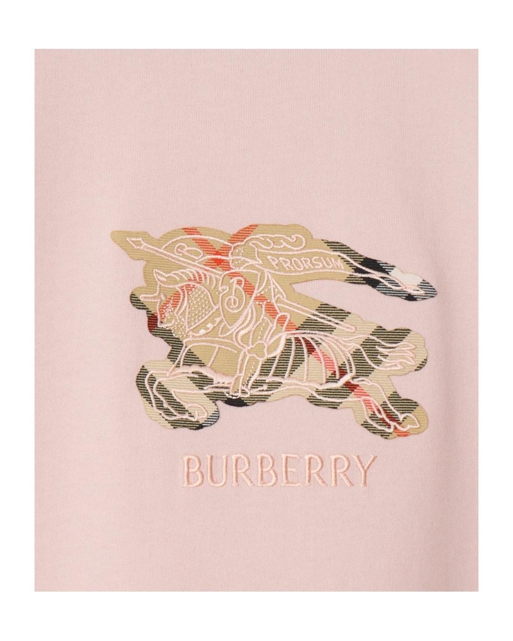 Burberry Pink Check Logo T-Shirt