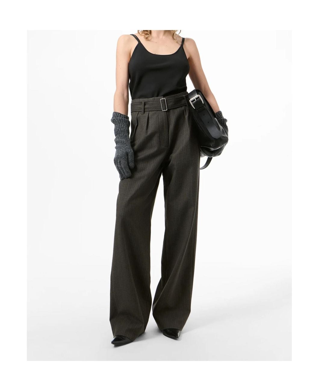 Our Legacy Gray Soar Pinstriped-Wool Trousers