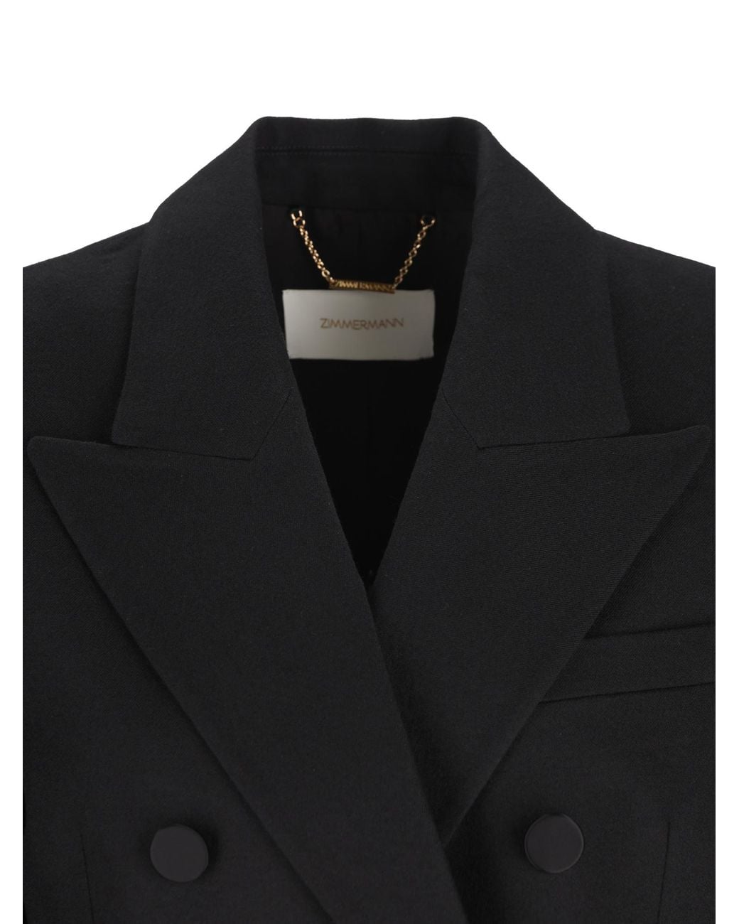 Zimmermann Black Valiant Lace Cropped Blazer
