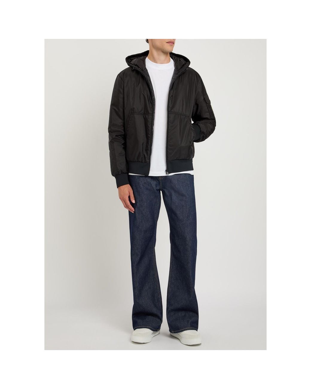 Moncler Black Waterproof Down Jacket for men