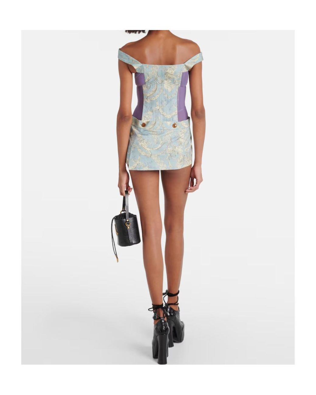 Vivienne Westwood Multicolor Foam Corset Cotton Miniskirt