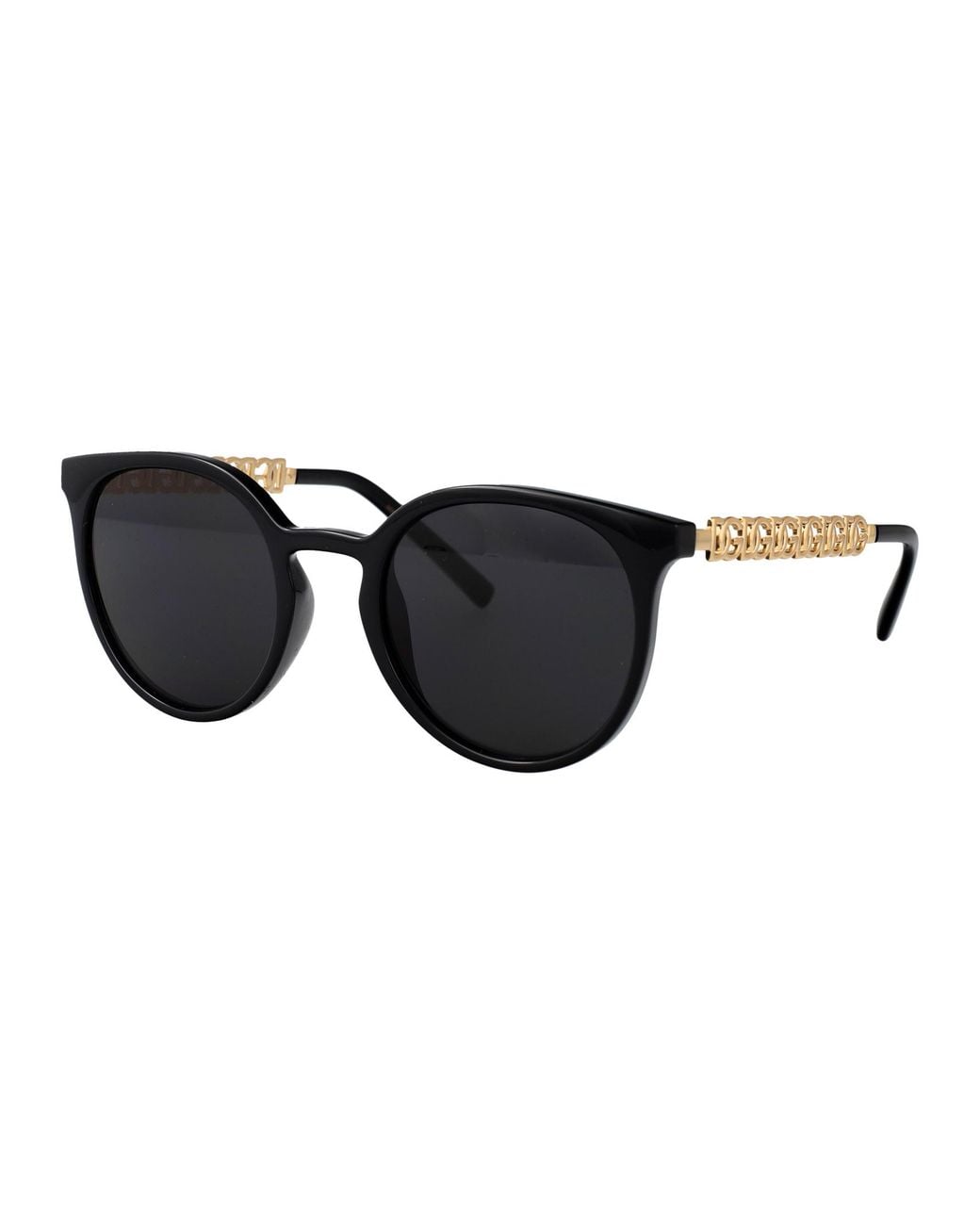Dolce & Gabbana Black Eyewear Round Frame Sunglasses