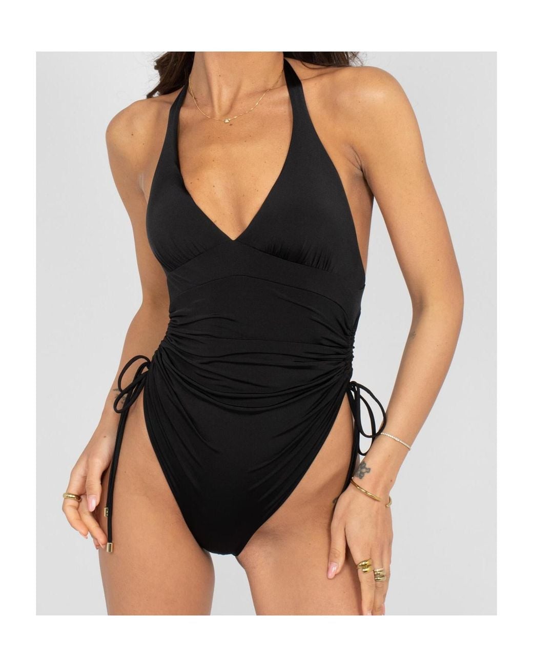 Max Mara Blue Sleeveless One-Piece Swimsuit
