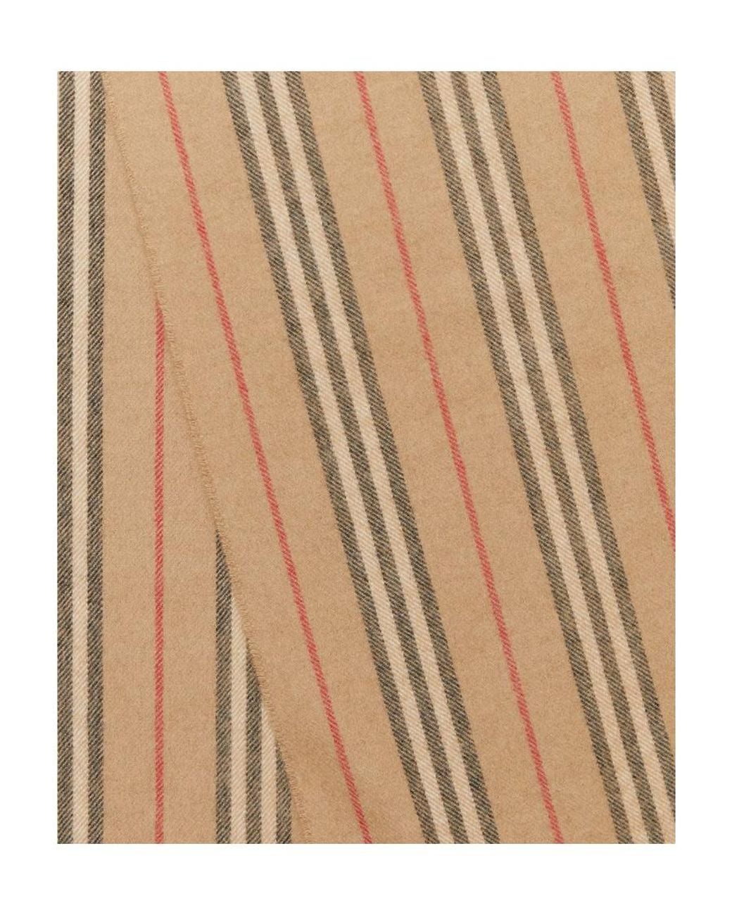 Burberry Natural Iconic Striped Scarf
