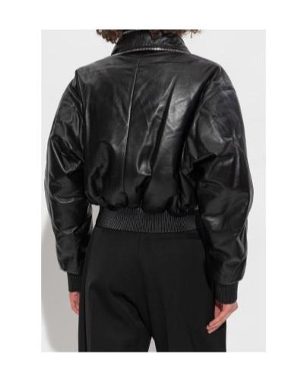 Givenchy Black Shawl Collar Zip-Up Bomber Jacket