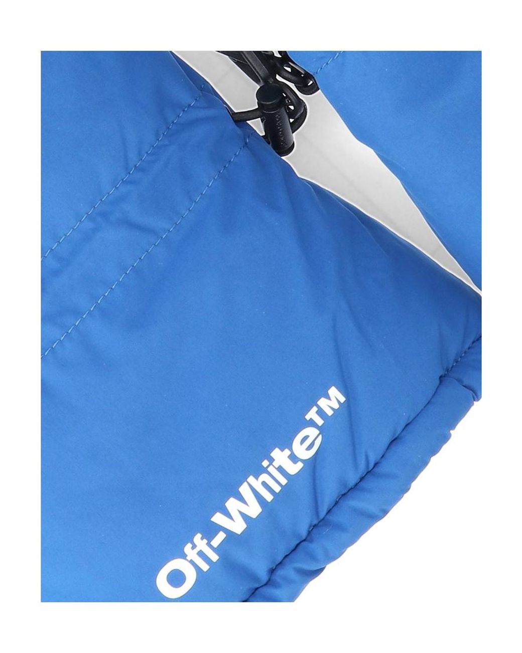 Off-White c/o Virgil Abloh Blue Bounce Logo Printed Padded Gloves for men