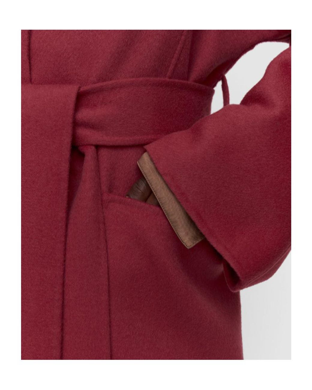 Joseph Red Spencer Double Face Cashmere Coat