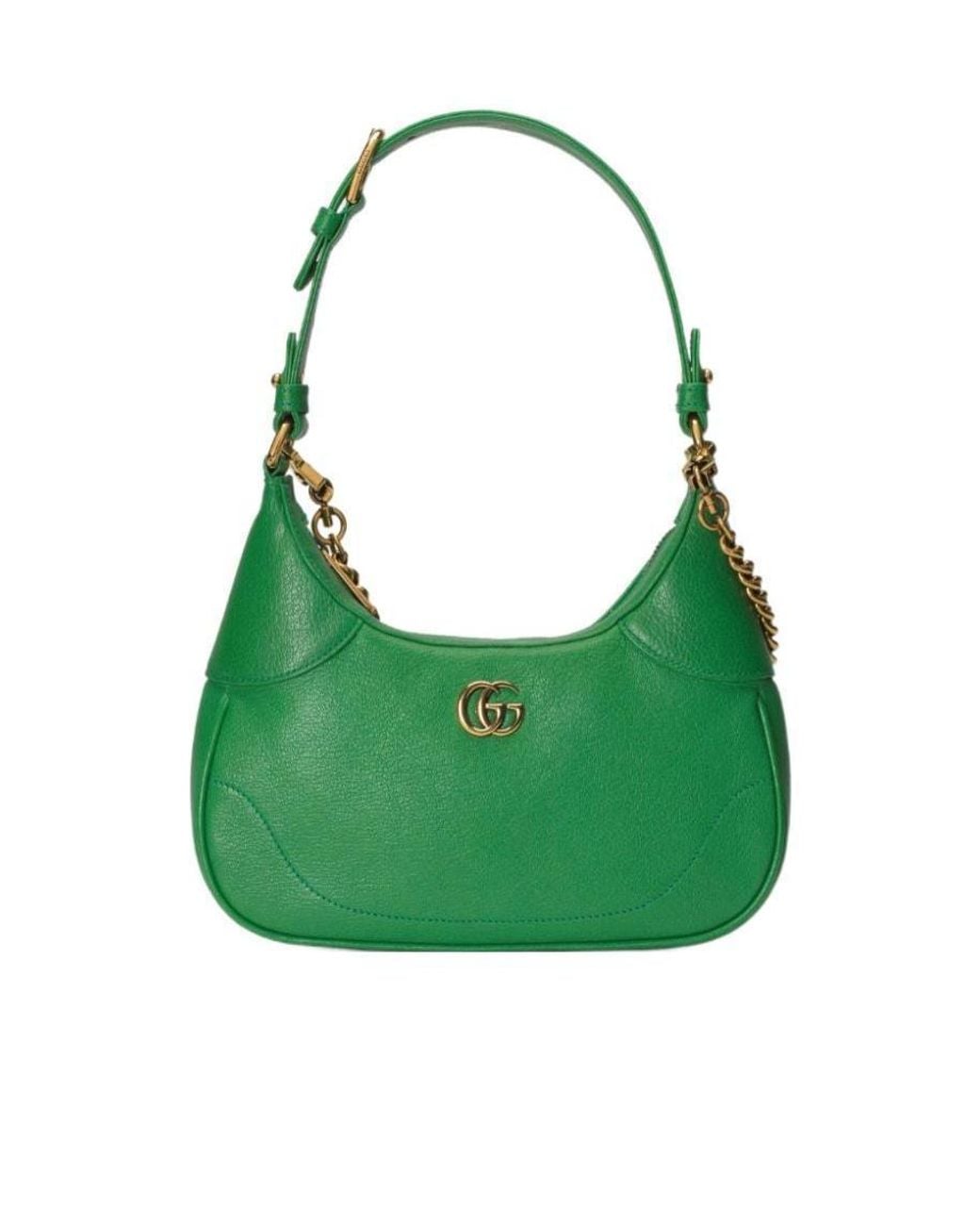 Gucci Green Logo Plaque Small Aphrodite Shoulder Bag