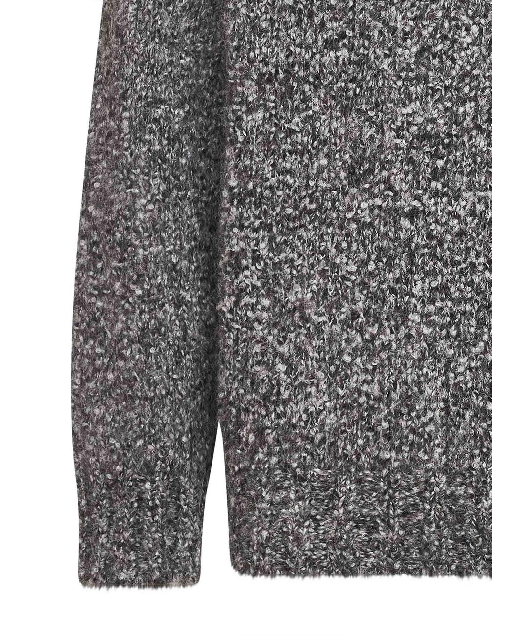 Brunello Cucinelli Gray Roll Neck Long-Sleeved Jumper for men